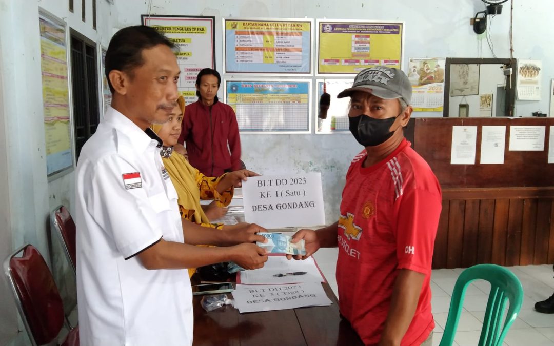 Penyaluran BLT DD Bulan Januari Desa Gondang