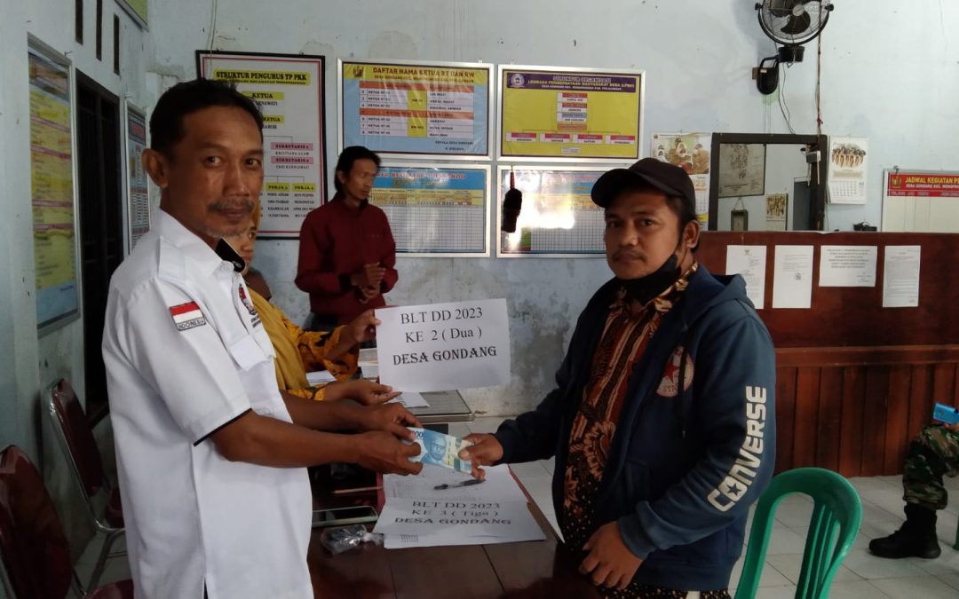 Penyaluran BLT DD Bulan Februari Desa Gondang