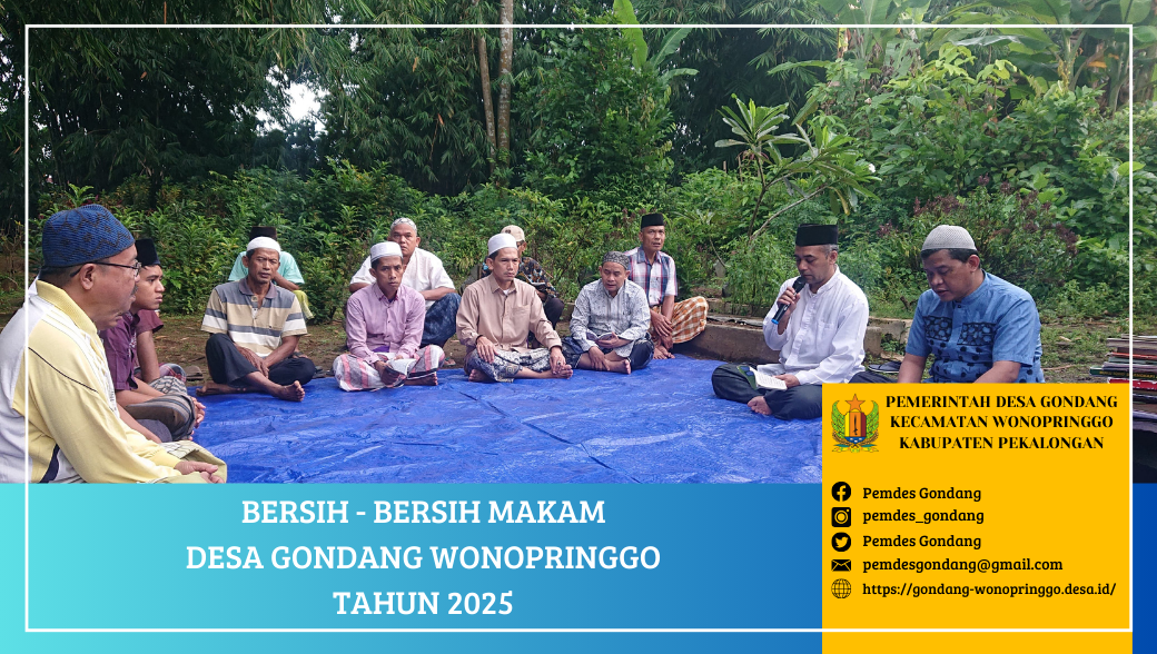 Bersih-Bersih Makam Dalam Rangka Menyambut Bulan Ramadhan Desa Gondang Wonopringgo