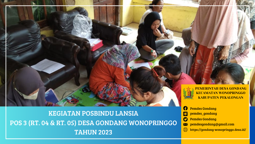 Posbindu Lansia Pos 3 (RT. 04 dan RT. 05) Desa Gondang Wonopringgo