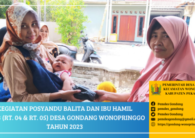 Posyandu Balita dan Ibu Hamil Pos 3 (RT. 04 dan RT. 05) Desa Gondang Wonopringgo