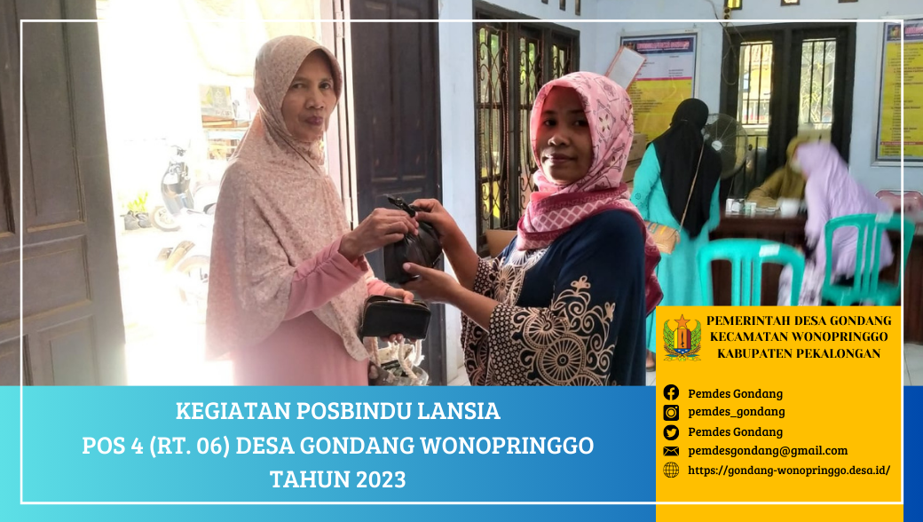 Posbindu Lansia Pos 4 (RT. 06) Desa Gondang Wonopringgo