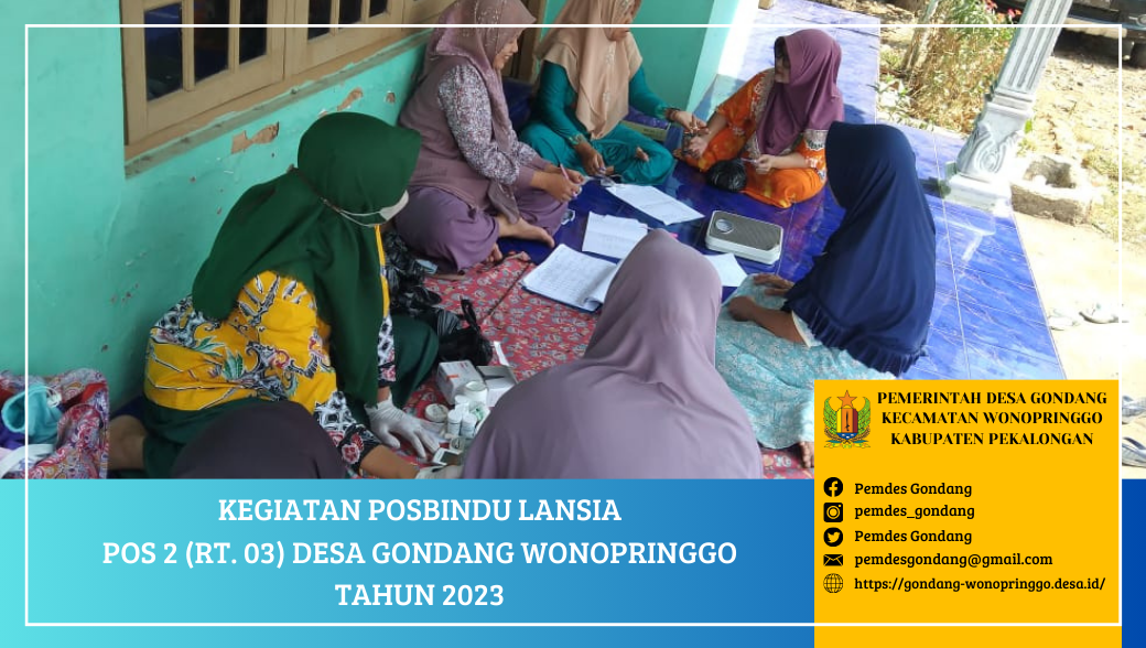 Posbindu Lansia Pos 2 (RT. 03) Desa Gondang Wonopringgo