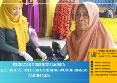 Posbindu Lansia POS 3 (RT. 04 & RT. 05) Desa Gondang Wonopringgo