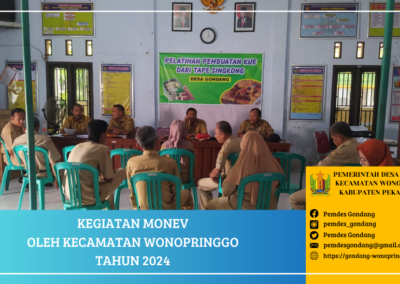 Kegiatan Monev Oleh Kecamatan Wonopringgo