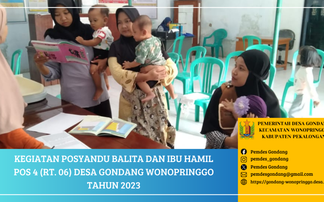Posyandu Balita dan Ibu Hamil Pos 4 (RT. 06) Desa Gondang Wonopringgo