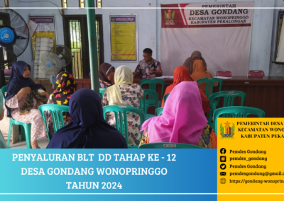 Penyaluran BLT DD Tahap Ke-12 Desa Gondang Wonopringgo