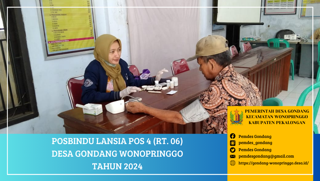 Posbindu Lansia POS 4 (RT. 06) Desa Gondang Wonopringgo