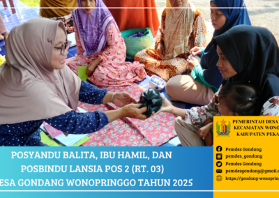Posyandu Balita, Ibu Hamil, dan Posbindu Lansia POS 2 (RT. 03) Desa Gondang Wonopringgo