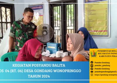 Posyandu Balita dan Ibu Hamil Pos 4 (RT. 06) Desa Gondang Wonopringgo