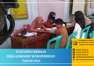 Posyandu Remaja Desa Gondang Wonopringgo