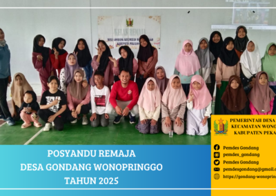 POSYANDU REMAJA DESA GONDANG WONOPRINGGO