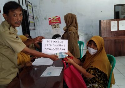 Penyaluran BLT DD Tahap 9 Desa Gondang
