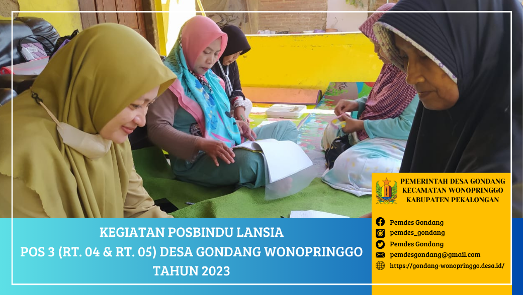 Posbindu Lansia Pos 3 (RT. 04 dan RT. 05) Desa Gondang Wonopringgo