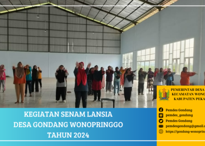 Senam Lansia Untuk Warga Desa Gondang