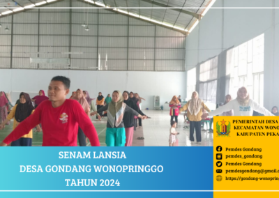 Senam Lansia Desa Gondang Wonopringgo