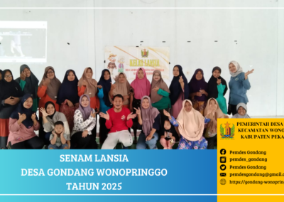 Senam Lansia Desa Gondang Wonopringgo